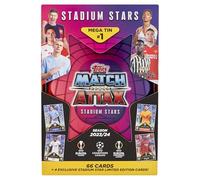 Topps Match Attax 23/24 - Mega Tin 1 - Contient 66 cartes Match Attax plus 4 cartes exclusives Stadium Stars Limited Edition