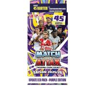 Topps Match Attax Bundesliga 2025/2026 - Mise à jour Eco Pack | 45 cartes + 1 édition limitée | Édition rose ou violette (sélection aléatoire) | Collection officielle TCG | Avec protection