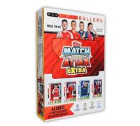 Topps Match Attax Extra 2025 - Mega Tin - 48 cartes dont 4 cartes exclusives LE. Recherchez les cartes reliques à l'intérieur des boîtes porte-bonheur