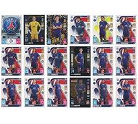 TOPPS MATCH ATTAX Jeu complet de 18 cartes de l'équipe de Paris Saint-Germain 2021/22