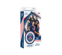 Topps Paris Saint Germain 2023-2024 Lot de 28 cartes de collection avec 20 joueurs, Golden Treasure, Golden Future, Heroes & Super Electric et autographes inclus