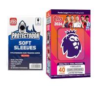Topps Premier League 2025/26 Mega Tin #1 - Comprend 40 cartes + 3 cartes Goal Machines à collectionner + 250 pochettes protectodon