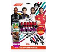 Topps Turbo Attax Formula 1 2024 Starter Pack Contient 20 Cartes Dont Une Carte Verstappen Orange Dutch Lion Le et Une Carte Piastri Emerald Le.