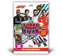 Topps Turbo Attax Formula 1 2024 - Starter Pack - Contient 20 cartes, dont une carte Verstappen Orange Dutch Lion LE et une carte Piastri Emerald LE.