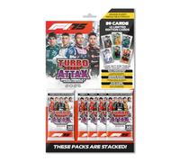 Topps Turbo Attax Formula 1 2025 - Mega Multipack - Contient 39 cartes Turbo Attax plus 2 cartes aléatoires en édition limitée.