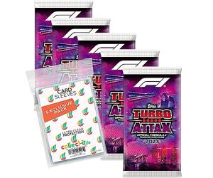 Topps Turbo Attax Formule 1 2023-5 Booster + housses exclusives Collect-it