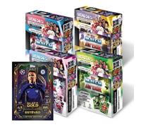 Topps UCC Match Attax 2025/26 - Mini boîte en étain - Contient les 4 mini boîtes de la collection Match Attax 2025/26 - World Beaters, Global Goalbuers, Homegrown Heroes et icônes internationales.
