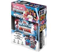 Topps UCC Match Attax 2025/26 - Mini Tin - Global Goalscorers - Contient 28 cartes Match Attax Plus un Star Boy LE aléatoire et 3 cartes exclusives « Worldies » LE.