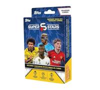 Topps UCC Superstars 23/24 - Pack de Cintre - 4 Paquets de UEFA Superstars 2024 - Comprend 2 Cartes parallèles Mystic (8 Cartes par paquet/32 Cards)