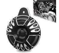 TOPRAMETAL Kit de klaxon de moto CNC avec bordure noire pour Harley Flt Touring Big individuel