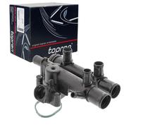 TOPRAN Boîtier du thermostat Culasse de cylindre côté frontal du côté boîte de vitesses Boîtier thermostat 207 592 avec thermostat