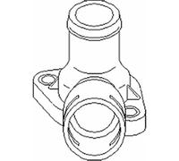 TOPRAN Bride de liquide de refroidissement du côté boîte de vitesses Culasse de cylindre Bride 108 204 avec bague d'étanchéité