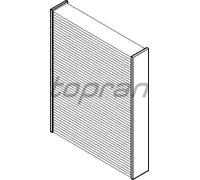 TOPRAN Filtre d'habitacle 302 123 Cartouche filtrante Filtre à charbon actif avec action absorbant les odeurs Hauteur: 35 Largeur: 189 Longueur: 240