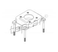 TOPRAN Flasque de carburateur Semelle de carburateur 100 584 avec goujon fileté