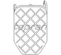 TOPRAN Garniture de pédale, pédale de frein 112248