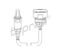 TOPRAN Sonde Lambda Régulièrement Convient pour VW Sharan 2.0 1.6 2.8 VR6 2.5