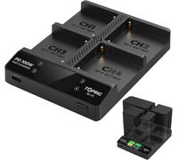 Toprig Bc-01 Np-F Chargeur De Batterie Rapide 100 W 4 Canaux Avec Écran Lcd, Entrée Usb-C Pd Compatible Avec Sony Np-F550, Np-F750, Np-F970, Appareils Photo Professionnels[Z366]