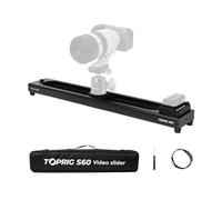 Toprig S60 Slider Caméra Motorisé - 23.6"/60cm Slider Caméra avec Contrôle Bluetooth Via l'Application pour Time-Lapse, Focus et Tir Panoramique à 120° - Idéal pour DSLR, Caméscopes et Création Vidéo