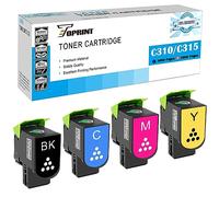 TOPRINT C310 C315 Cartouches de Toner Compatibles 4 Couleurs Noir 3000 Pages, C M Y 2000 Pages pour Imprimante Laser Xerox C310 C310dni C310dnim C315 C315dni 006R04356 006R04357 006R04358 006R04359