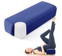 TOPROUD Coussin de yoga,Bolster de yoga rectangulaire à triple couche de mousse avec poignée de transport, Coussin de méditation avec housse lavable pour méditation