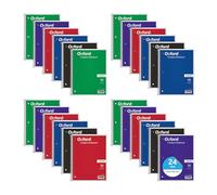 TOPS 127 ordinateurs portables de spirale 70 feuilles (lignage espacé) Box of 24 Notebooks Couleurs assorties