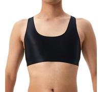 Tops Brillants et luisants pour Homme, Débardeur de Sport sans Manches ajusté et Sensuel avec Dos en Y, Soyeux et Transparent Chemise musclée Lisse, Camisole Disco sans Couture col Rond pour Festival