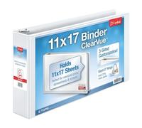 TOPS Cardinal Clearvue classeurs à anneaux, 27,9 x 43,2 cm, 2,5 cm Capacité, Blanc 7.62 cm blanc