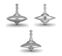 Tops d'OVNI | Tops de rotation en mtal | Andromeda Series Collector 3-Pack Set (Cosmic Silver)