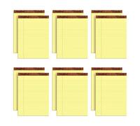 TOPS Lot de 12 blocs d'écriture The Legal Pad - 21,6 x 29,9 cm - Papier canari - Règle juridique - 50 feuilles - Lot de 12 (7532)