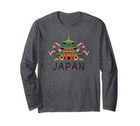 Tops, t-Shirts et Accessoires Japan Travel Cherry Blossom Pagoda Manche Longue