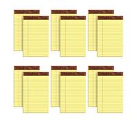 Tops The Legal Pad 7501, lot de 12 blocs-notes légaux, 12,7 x 20,3 cm, papier jaune à lignes étroites, 50 feuilles par bloc-notes, fabriqué aux États-Unis