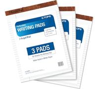 Tops The Legal Pad Brand Lot de 3 blocs-notes 8,5 x 11-50 feuilles par bloc-notes Papier blanc 8,5 x 11-50 feuilles par bloc-notes Fabriqué aux États-Unis