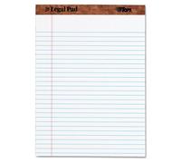 TOPS (TM) The Legal Pad perforé Coussinets d'écriture, 8 1/2in. X 11 3/4in, Legal ligné, 50 feuilles, Blanc/bleu, Lot de 12
