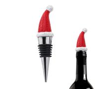 Tops Wine Bottle - Verrouillage fantaisie, topper saisonnier | Joint à capuche rouge décoratif de Noël, économie de couvercle pour les boissons charmantes, fêtes de Noël essentielles pour
