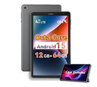 Topsand Tablette Android 15 8" avec emplacement pour carte SIM, tablette cellulaire non obstruée avec 4G LTE Octa Core 12 Go de RAM 64 Go de ROM 2 To TF extensible avec étui