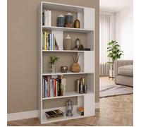 TOPSELLER - Étagère d'Escalier Bibliothèque contemporaine-Meuble de rangement Blanc 80x24x159 cm Aggloméré 8133