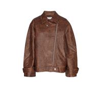 TOPSHOP Veste aspect cuir TSELIZABETH marron | M