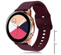 TOPsic Bracelet de Montre Galaxy Watch Active/Active2 40mm/44mm, 20mm Bande de Silicone Sangle pour Galaxy Watch 3 41mm/Gear Sport/Vivomove HR/Vivoactive 3/Foreruner 245/645