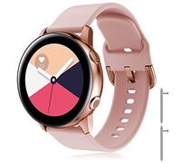 TOPsic Bracelet de Montre Galaxy Watch Active/Active2 40mm/44mm, 20mm Bande de Silicone Sangle pour Galaxy Watch 3 41mm/Gear Sport/Vivomove HR/Vivoactive 3/Foreruner 245/645