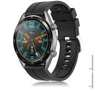 TOPsic Bracelet de rechange en silicone pour Huawei Watch GT 2/GT Fashion/Sport/Active/Elegant/Classic, Gear S3 Frontier, Galaxy Watch 46 mm, S3 Classic - Bracelet de rechange en silicone 22 mm