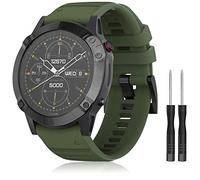 TOPsic Bracelet Fenix 6X, Sangle de Rechange en Silicone Souple de 26mm Bracelet pour Fenix 6X/Fenix 6X Pro/Fenix 5X/Fenix 5X Plus/Fenix 3/HR/Descent MK1/D2 Delta PX/D2 Charlie