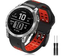 TOPsic Bracelet Fenix 7/Fenix 6/Fenix 5 Bande, 22mm Silicone Quick Fit Bande Sport Bracelet pour Fenix 5 Plus/Fenix 6 Pro/Fenix 7 Solar/Forerunner 945/935/Approach S62/S60/Garmin Instinct/Quatix 6/5
