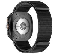 TOPsic Bracelet pour Samsung Galaxy Watch Ultra 47mm, Nylon Respirant, 26mm, Double Velcro, 5.51 - 9.45 inches, Noir