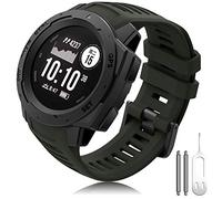 TOPsic Garmin Instinct Bracelet de Montre, Silicone Bande 22mm Remplacement Montre de Easy Fit Bracelet pour Garmin Instinct Sports GPS Montre Intelligente avec Adaptateur