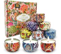 Topsics 9 Pièces Bougie Parfumée Ensemble Cadeau, Bougies Parfumées de Noël, Bougies en 100% Cire De Soja Naturel, Bougies d'Aromathérapie pour Cadeaux pour Noël