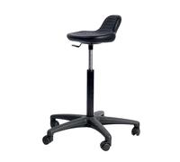 Topsit IND003 Tabouret de Travail pivotant Assis-Debout en polyuréthane, Siège de Laboratoire, Ergonomique pivotant sur roulettes, Hauteur réglable, Facile à Nettoyer