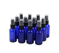 Topsky Flacon Spray Vide Verre 30ml - Lot de 12 Bouteilles Pulvérisateurs en Verre avec Entonnoir pour Parfum et Huiles Essentielles (Bleu)
