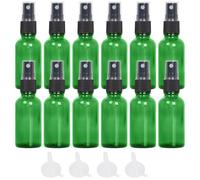 Topsky Flacon Spray Vide Verre 30ml - Lot de 12 Bouteilles Pulvérisateurs en Verre avec Entonnoir pour Parfum et Huiles Essentielles (Vert)