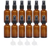Topsky Flacon Spray Vide Verre 30ml - Lot de 12 Bouteilles Pulvérisateurs en Verre avec Entonnoir pour Parfum et Huiles Essentielles (Marron)