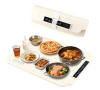 Topsky Plaque chauffante électrique - Chauffe-aliments - Plaque chauffante pour aliments - Chauffe-plat - Chauffe-plat pliable avec 4 températures réglables - Sécurité enfant pour garder au chaud et